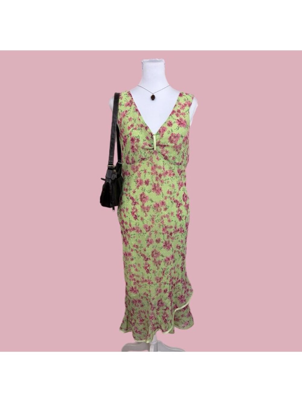 y2k ditsy floral coquette midi dress